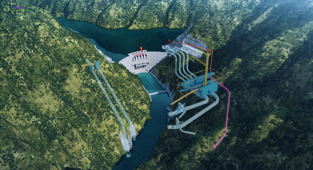 China's largest hydropower station under construction-Mengdigou Hydropower Station